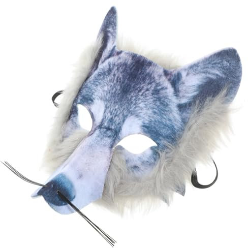 Joinpaya Masque Loup RéAliste Pour Halloween - Demi Masque De Loup Garou Pour FêTe Et DéGuisement En Enfant Et Adulte - Accessoire Unique Et Confortable