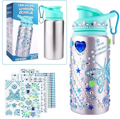 Basteln Mädchen 8 Jahre,Einhorn Trinkflasche Basteln,Trinkflasche Mädchen Diy,Wasserflasche Bastelset Mädchen,Trinkflasche Basteln Mädchen,Trinkflasche Mädchen Zum Basteln,Geschenk Mädchen 6 Jahre
