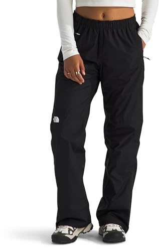 The North Face Women's Antora Rain Pant - Breathable & Waterproof Hiking Pants, Elastic Waistband, Adjustable Drawcord, TNF Black, X-Small