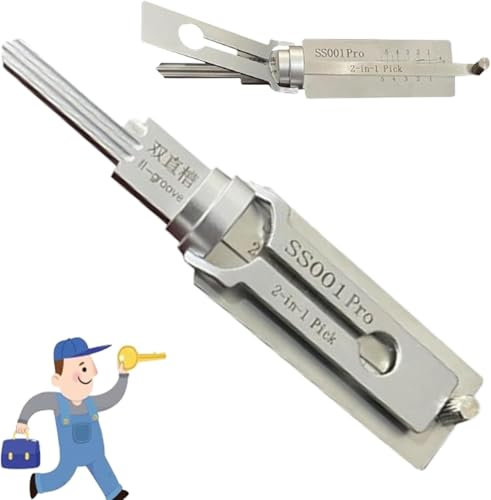 schlossöffnungswerkzeug,schlüsseldecoder 2 in 1，Schlüssel Decoder Aus Edelstahl,Schlossknacker Werkzeug,Stainless Steel Key Decoder,schlüsseldekoder，hauptschlüssel für den haushalt,schlosshüter