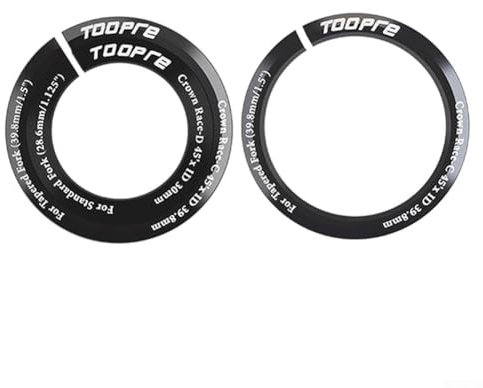 1 riduttore per tubo sterzo in lega di alluminio da 12,7 cm, per telai a forcella conici, compatibile con forcelle dritte da 1 1/8 (D)