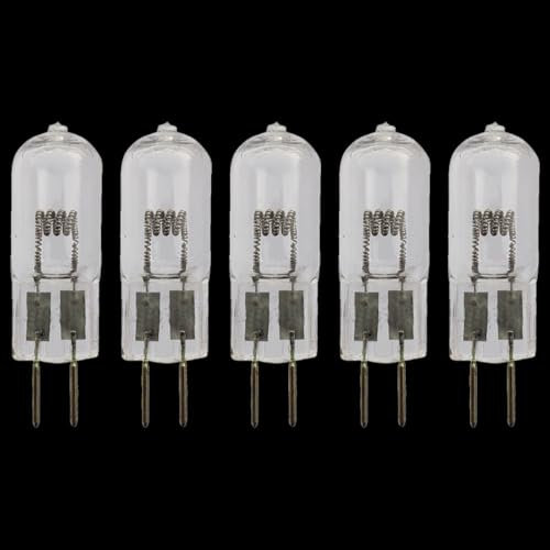 UGEFKMQ 5 Stück Halogen-Stiftsockellampe G6.35 75W 12V Halogen Leuchtmittel GY6.35 20W GY6.35 Bi-pin Kapselbirne Glühbirne Warmweiß 75W