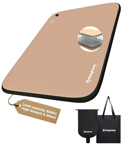 KingCamp Isomatte Camping 2 Personen, 500 kg Belastbarkeit Aufblasbare & 5cm Dicke, Aufblasbare Luftmatratze mit Hoher Elastizität, Bequeme Schlafmatte für Outdoor & Zuhause 200x140x5cm