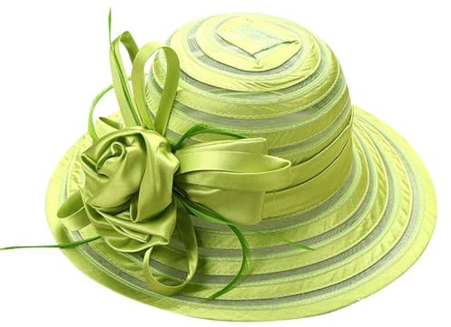 SRZYMJ Frauen Party Kirche Derby Hüte Organza Sonnenblende Kappe Damen Blumen Fascinators Große Breite Krempe Fedoras Sonnenhut Damen Leicht Fischerhut Für Den Winter Sonnenhüte