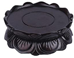 Support pour Plantes d'intérieur Bonsaï Socle en Bois Massif Base de Statue de Bouddha Lotus Coussin de Base Support de Pot de Fleurs Haut Étagère Présentoir de Plantes en Pot (XXL)