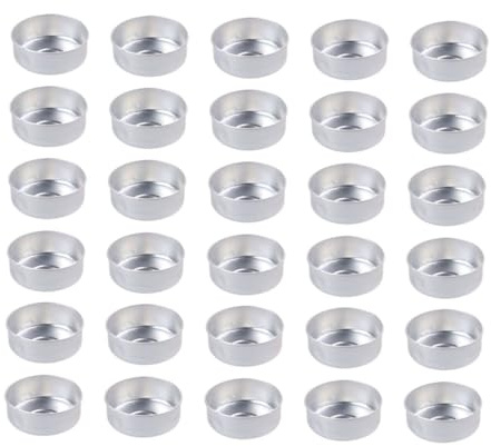 LIFKOME 300pcs Aluminum Tealight Cups Tea Light Tins Candle Mold Empty Candle Case for Wedding Home Decor