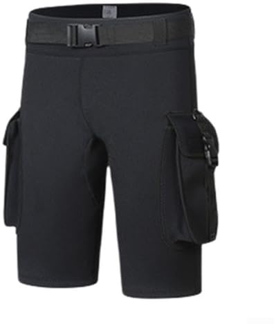 Short de plongée en néoprène 3 mm pour homme avec poche pour le surf, la plongée, le canoë, le kayak, le jet ski, les sports nautiques (L)