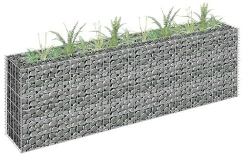 Générique Lit surélevé à Gabion Acier galvanisé 180x30x60 cm,Maison & Jardin,Pelouses & Jardins,Jardinage,Pots & Cache-Pots,Argent,13.3 KG,145634