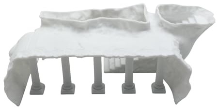 Milageto Aquarium Underground Roman Column Cave Fish Tank Accessories,Creative,Ornament Sturdy Fish Hideout Hideaway for Shrimp, L White
