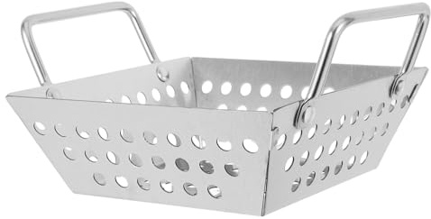 IWOWHERO Panier de Cuisson Barbecue INOX Panier Multifonction pour Griller Légumes et Fruits Accessoire Pratique pour Barbecue Extérieur avec Égouttage pour Cuisson Saine