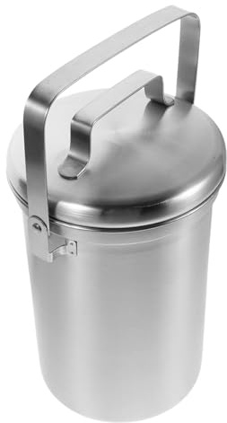 Toyvian Compostera de Encimera de 3 L de Acero Inoxidable con Tapa Hermética Cubo de Compost para Cocina Contenedor para Restos de Alimentos Reciclaje Sostenible Olores