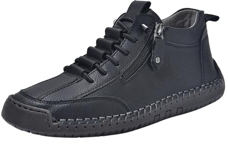 Herrskor storlek 9,5 UK löpning atletisk promenad gym sneakers sport löpning barfota träningsskor för simskor lätta och andningsbara lätta tennisskor, Svart, 39.5 EU