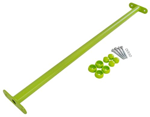 Reckstange Metall – stabile Turnstange für Spielturm & Garten inkl. Schrauben, Scheiben & Abdeckkappen