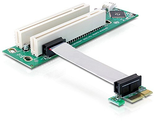 Delock 41341 Riser PCI-Express Karte (1x Slot auf 2X Slot), Grün, Weiß
