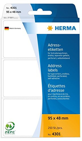 Adressetiketten Endlos 95x48mm HERMA 4301 250ST