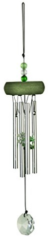 Petit Carillon à Vent en Cristal - coloris vert