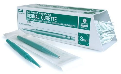 Kai Mk403 3.0 mm Durchmesser steril Einmalhandschuhe Curette (20 St??ck)