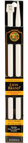 Lion Brand Yarn 400-5-1501 Scarf Knitting Needles, Size 15, 10mm