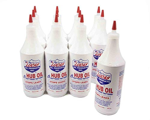 Lucas Oil Gear Oil, Hub Oil, 250W, Conventional, Steering Axles/Trailer Hubs, 1 qt Bottle, Set of 12