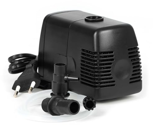 SunSun HJ-1142 ECO Mini bomba de acuario 1000 l/h 22 W con manguera para entrada de aire filtro de esponja bomba de agua para acuarios ahorro de energía caudal regulable motor silencioso acuarística