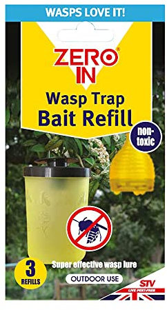 Zero In Wasp Trap Bait Refill Sachet – 3-Pack Effective Wasp Attractant, Green