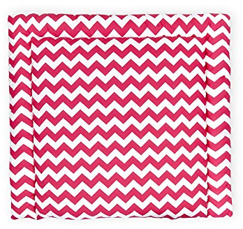 KraftKids Wickelauflage in Chevron magenta, Wickelunterlage 60x70 cm (BxT), Wickelkissen