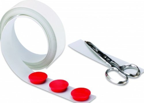 Selbstklebendes Metallband weiß – magnethaftend, ideal als Haftgrund für Magnete, Wandaufkleber, leicht zuschneidbar