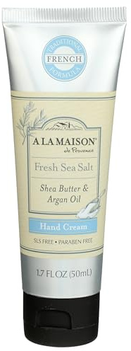 A LA MAISON Moisturizing Cream, Fresh Sea Salt - Uses: Hand, Argan Oil, Pure Shea Butter, Essential Oils, Plant Based, Cruelty-Free, SLS and Paraben Free (1.7 Oz, 1 Pack)