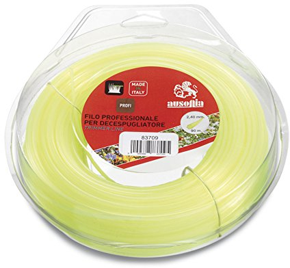 AUSONIA - Filo per decespugliatore Quadro Giallo 4,0 mm x 30 m