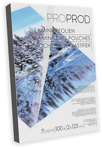 ProProd - Laminierfolien A4 2x125 Mikron - 100 Stück - Glänzend