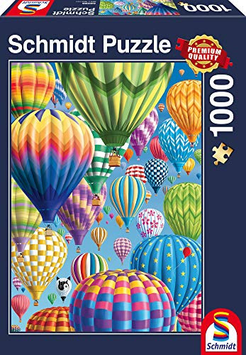 Schmidt Spiele Puzzle 58286 Bunte Ballone im Himmel, 1000 Teile Puzzle