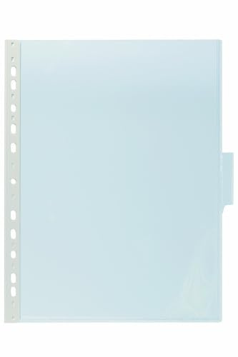 Durable Sichttafel Function Panel A4, Beutel à 5 Stück, transparent, 560719 | Sichthüllen mit farbigem Tab und Zapfenmechanik für Sichttafelwandsysteme