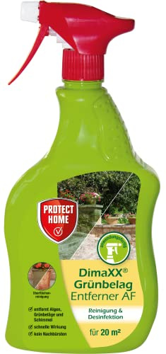 PROTECT HOME Dimaxx AF Grünbelag-Entferner, Steinreiniger gegen Grünbeläge und Algen auf Wegen und Plätzen, 500 ml Sprühflasche für 20 m²