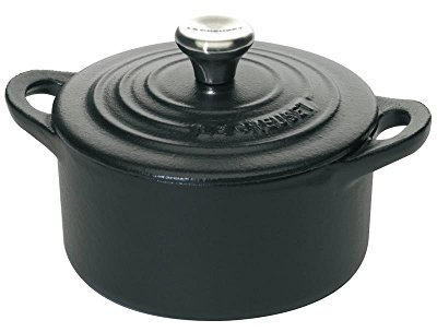 Le Creuset Enameled Cast Iron Mini Cocotte with Lid, 1/3 qt., Licorice