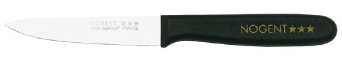 Nogent*** 02039G Couteau d'Office Lame en Acier Trempé/Manche en Polypropylène Noir