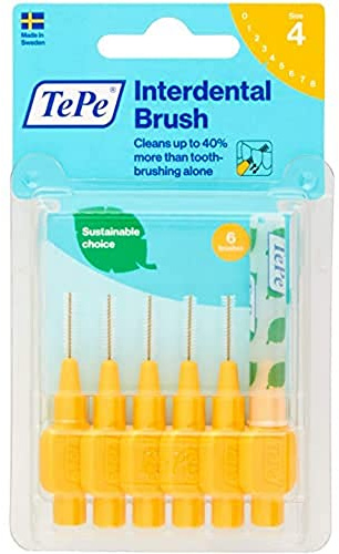 TePe Blisterverpackung Interdentalbürsten gelb 0,7 mm, 1 Packung, 6 Stück
