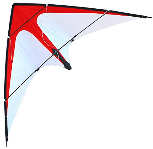 HENGDA KITE-Red Arrow 48 Inch Dual Line Stunt Kite for Kids and Adults, Outdoor Sports,Beach and Fun Sport Kite,Handle,Line,and Bag Included