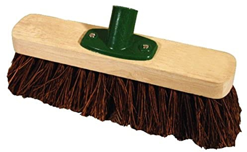 Jantex Stiff Bassine Wooden Broom Head with Bracket, 12