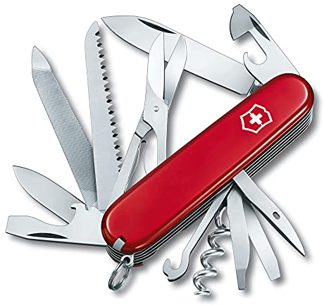 Victorinox Ranger Camping Swiss Army Pocket Knife, Medium, Multi Tool, 21 Functions, Blade, Scissors, Red, One Size