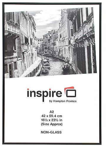 The Photo Album Company ALUMINIUM A2 (42x59cm) Black Picture Poster Photo Frame Acrylic (Non-Glass) PAAFA2BBLKX