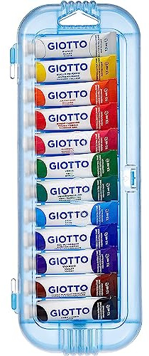 Giotto Tempera Extra Fine, Astuccio Da 12 Tempere In Tubetto, Multicolore, 7.5 Ml (Confezione Da 12)