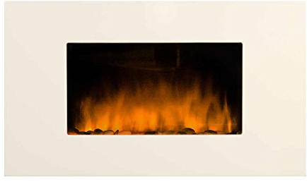 CHEMIN’ARTE Cheminée Électrique Murale LEDS Effet Flammes White Loft Color Style - Conçue en France - Garantie 2 Ans