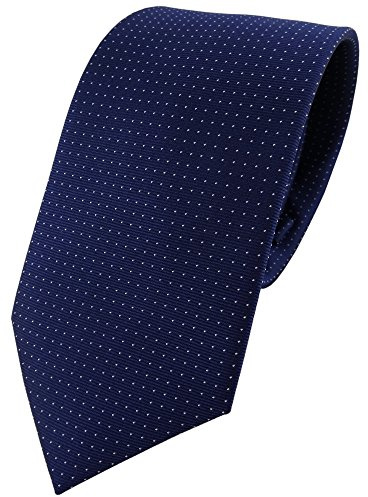 cravate en soie bleu foncé marine argent à pois, cravate 100% pure soie