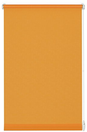GARDINIA Estor enrollable para sujetar o pegar, persiana enrollable de luz diurna, opaco, Todas las piezas de montaje incluidas, Estor enrollable EASYFIX Uni, Naranja, 100 x 150 cm (WxH)