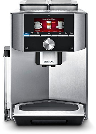 Siemens EQ. 9 s700 TI907501DE Machine à espresso automatique (19 bar, système de chauffe intelligent, système Dual Bean, mode Barista) en acier inoxydable