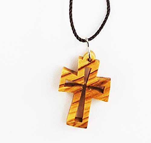 Kreuzketten 20 Stück Kette mit Kreuz Holzkreuz Kette zur Kommunion Ostern Olivenholz Kreuzanhänger Kommunionketten Universalgröße aus Bethlehem