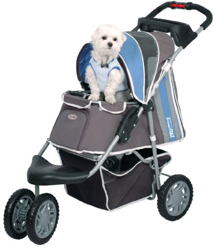 Innopet Haustierbuggy First Class Ips-09 / Blau Zusammenklappbarer Haustierbuggy für Hunde und Katzen