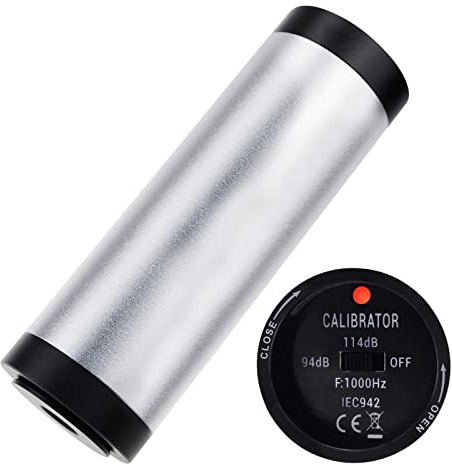Handheld Digital Sound Geräuschpegel Tester Kalibrator für Schallpegelmesser 94dB & 114dB Ausgang Klasse I w/Batterie +/- 0,3 db Messsystem