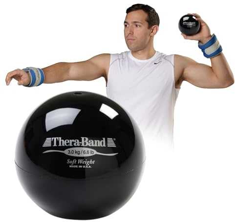 Theraband Gymnastikball mit weichem Gewicht, 11,4 cm Durchmesser, für Krafttraining und Reha-Übungen, Pilates, Yoga, Toning-Workouts, Heimtrainingsgeräte
