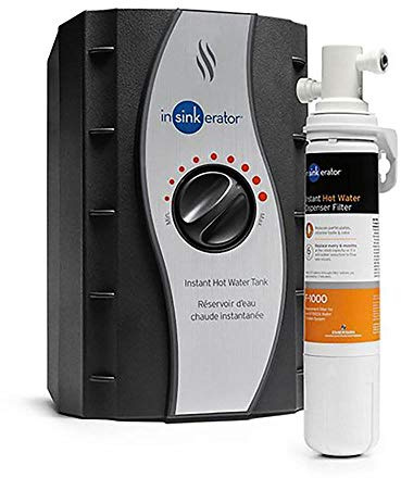 InSinkErator Instant Hot Water Tank with Filters F-1000S Filtration, 2/3 Gallon Stainless Steel Tank, HWT-F1000S